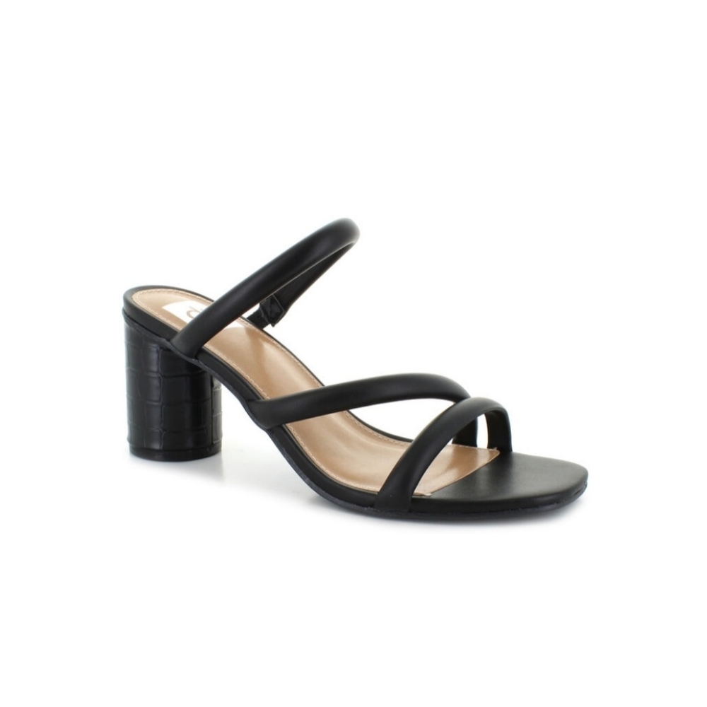 Dolce Vita Black Block Heel Strappy Sandals Size 7
